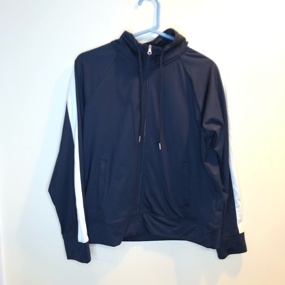 Aerie Navy Blue Sport Zip-Up Sweater